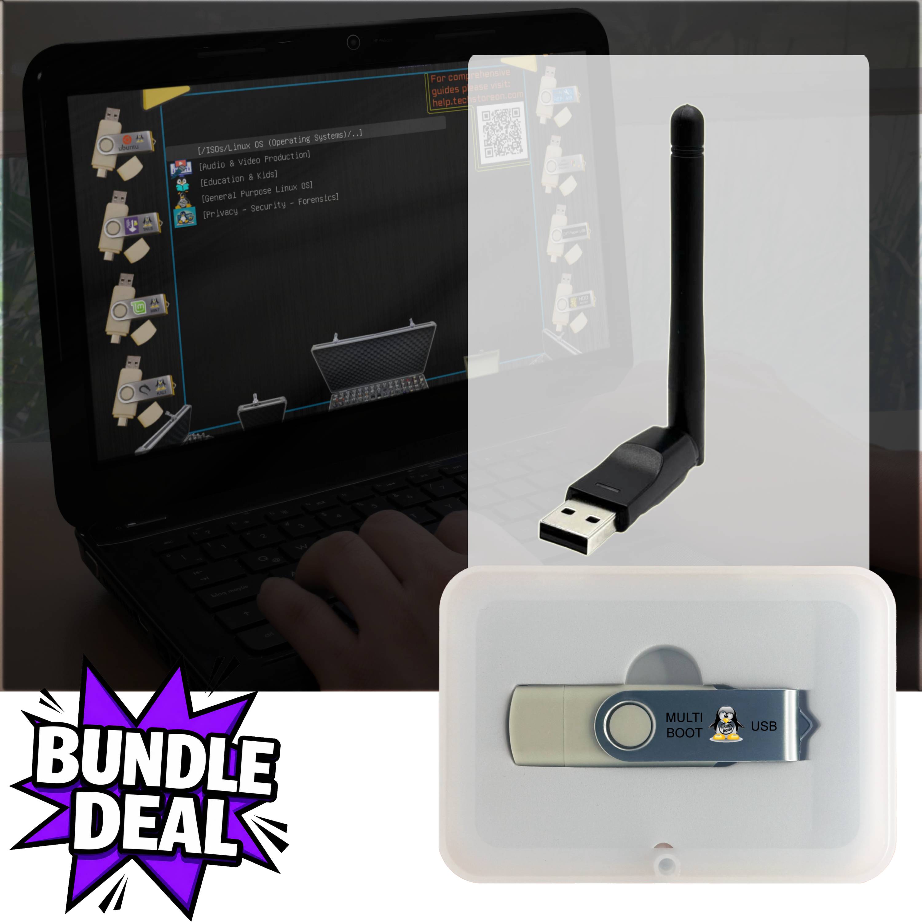 Wi-Fi USB Adapter for Linux (Tails, Ubuntu, Debian, Mint) – Plug & Play 2.4 GHz MT7601U Chipset