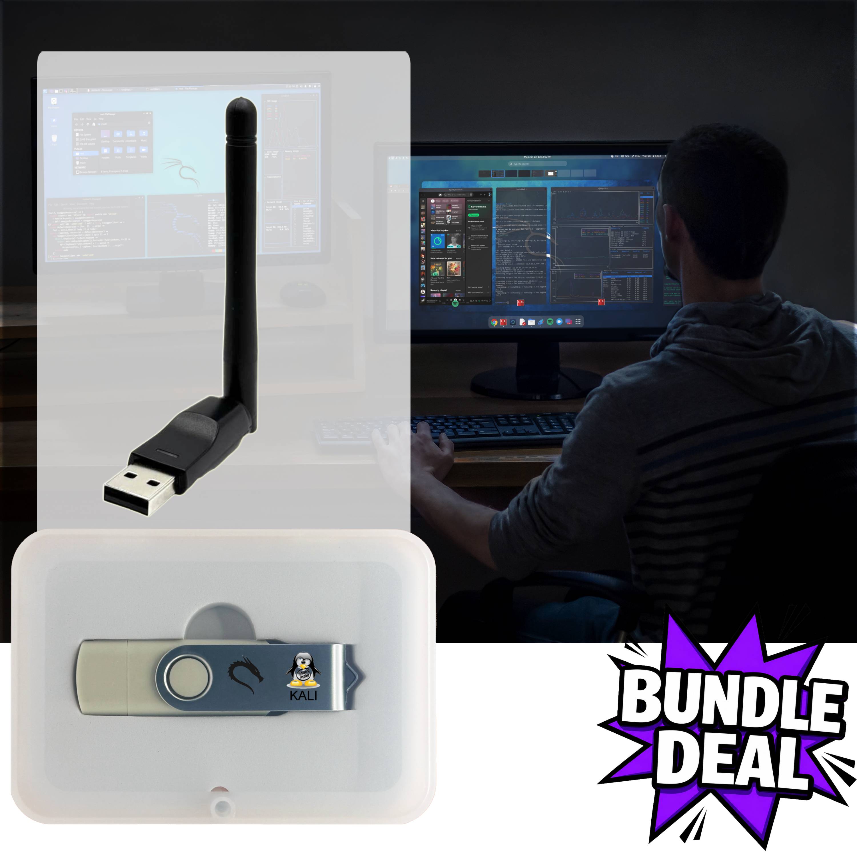 Wi-Fi USB Adapter for Linux (Tails, Ubuntu, Debian, Mint) – Plug & Play 2.4 GHz MT7601U Chipset