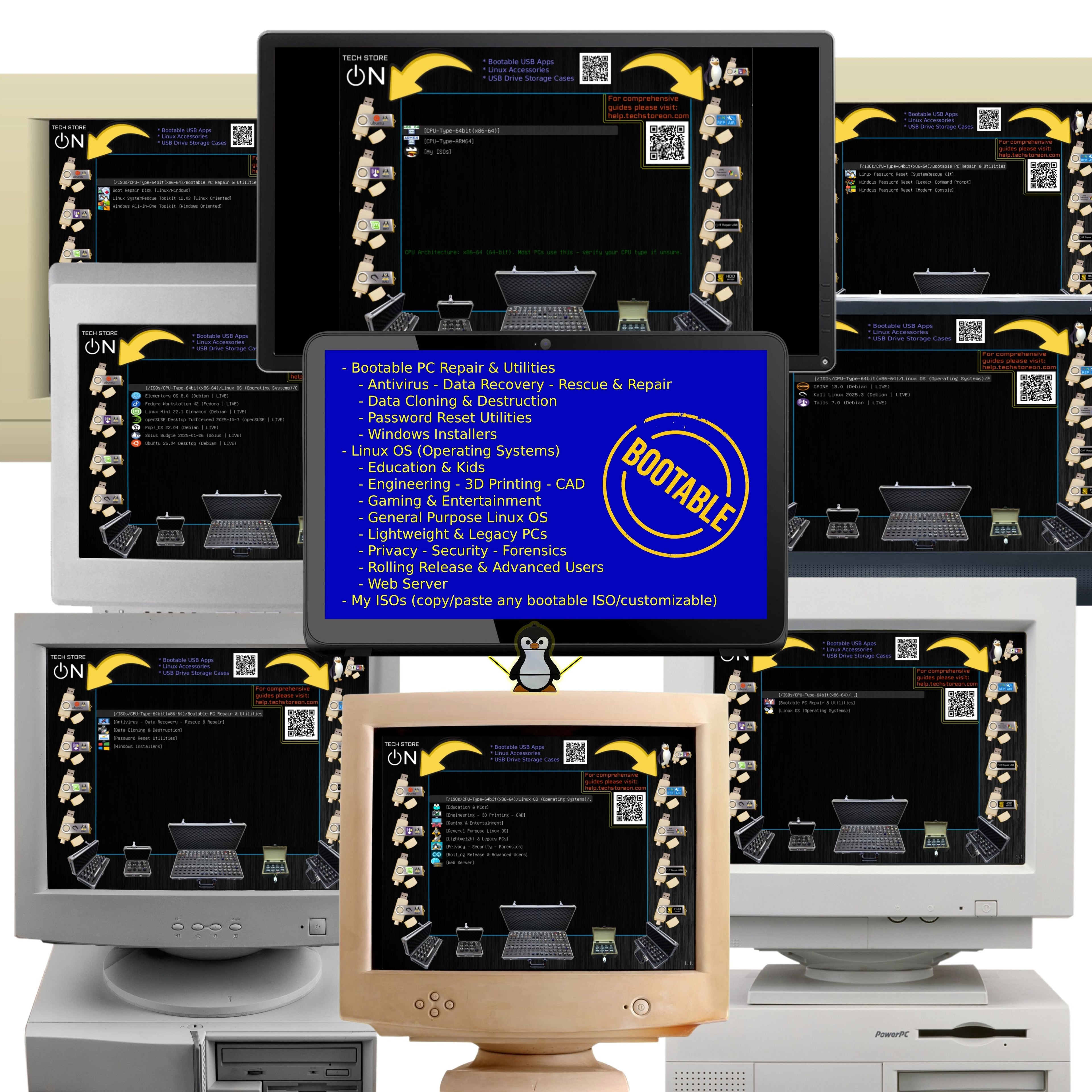 31-in-1 Ultimate Linux & PC Tools Bootable USB